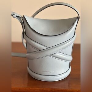 Alexander McQueen Calfskin Mini Curve Bucket Bag